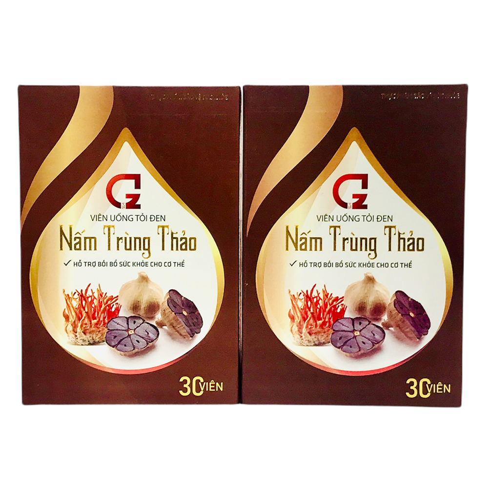 Combo Set 3 Hộp Viên Uống Tỏi Đen Nấm Trùng Thảo (30 Viên/Hộp) - Hỗ trợ bồi bổ sức khỏe cho cơ thể