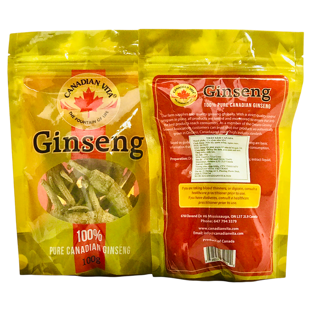 Bịch Nhân Sâm Canada (100Gr/Bịch) - Tăng Cường Sức Đề Kháng