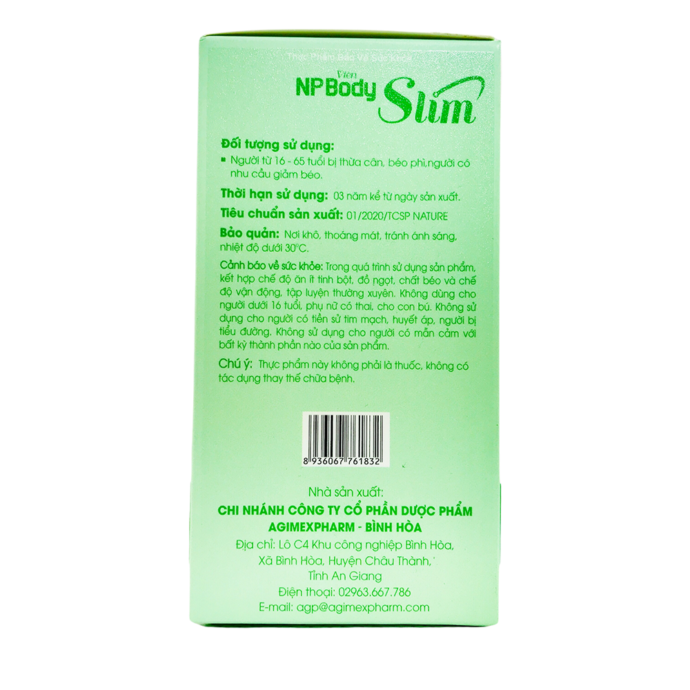 Viên Uống Body Slim NATURE PHARMA (30 Viên/Hộp)- Hỗ trợ giảm béo - Tăng cường chuyển hóa chất béo cơ thể