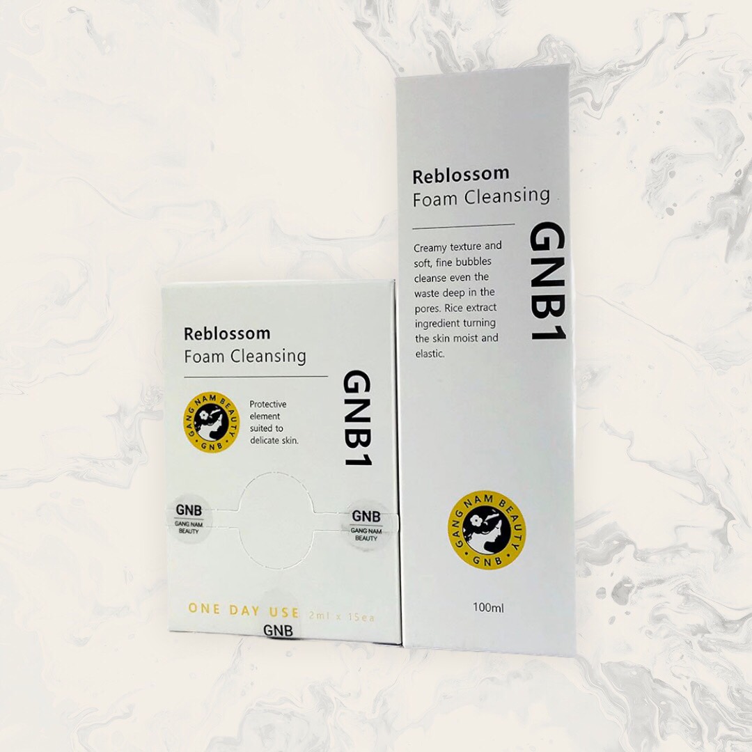 Sữa Rửa Mặt GNB1 (Hộp 15 Gói, 2ML/Gói) - Reblossom Foam Cleansing GANGNAM BEAUTY - Giúp da ẩm mượt, căng mướt